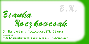 bianka moczkovcsak business card